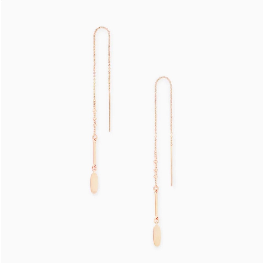 Kendra Scott Fern Threader Earrings in Rose Gold